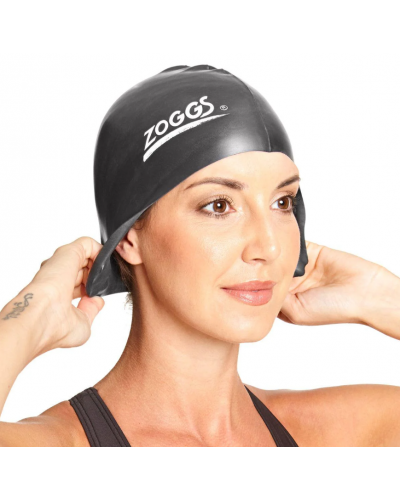 Шапочка для плавання Zoggs Silicone Cap чорна V2 (465024.BK)