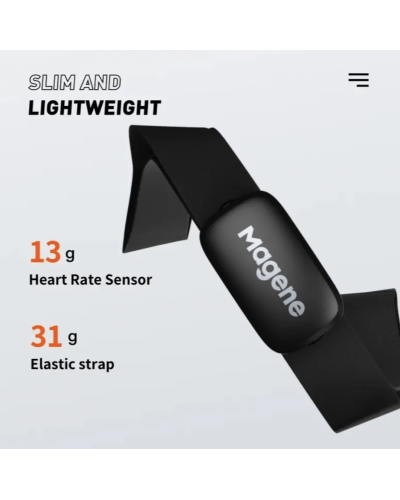 Пульсометр Magene H64 з Bluetooth BLE 4.0 и ANT+ для Garmin, Polar, Wahoo, Apple Watch, та всіх смартфонів