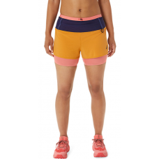 Жіночі шорти для бігу Asics FUJITRAIL 2-N-1 SHORT (2012C719-800) помаранчевий колір, розмір L