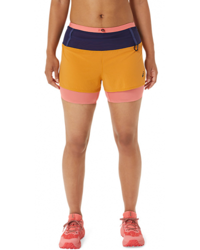 Жіночі шорти для бігу Asics FUJITRAIL 2-N-1 SHORT (2012C719-800) помаранчевий колір, розмір XS