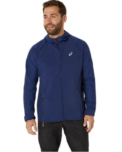 Чоловіча куртка для бігу Asics ROAD PACKABLE JACKET (2011D084-400) синій колір, розмір L