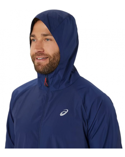 Чоловіча куртка для бігу Asics ROAD PACKABLE JACKET (2011D084-400) синій колір, розмір S