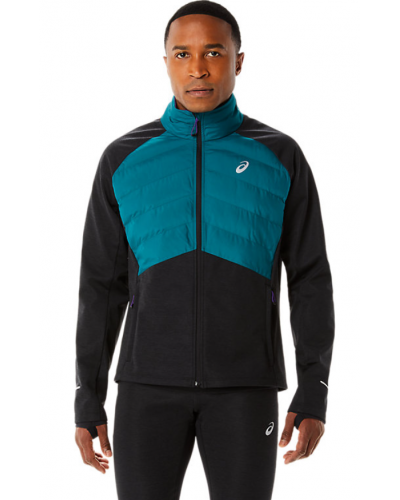 Чоловіча куртка для бігу Asics WINTER RUN JACKET (2011C397-300) чорний/синій колір, розмір S