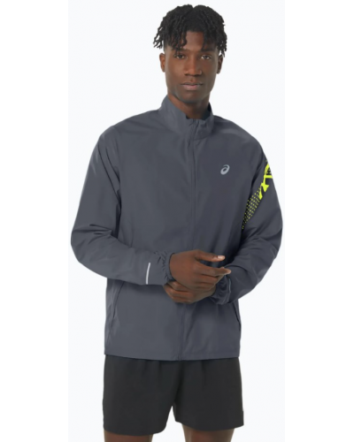 Чоловіча куртка для бігу Asics ICON JACKET (2011C733-021) сірий колір, розмір XL