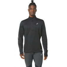 Чоловічий лонгслів для бігу Asics WINTER RUN 1/2 ZIP MID LAYER (2011C882) чорний/сірий колір, розмір 2XL