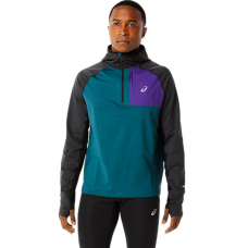 Чоловічий лонгслів для бігу Asics WINTER RUN LS HOODIE (2011C396-300) розмір 2XL