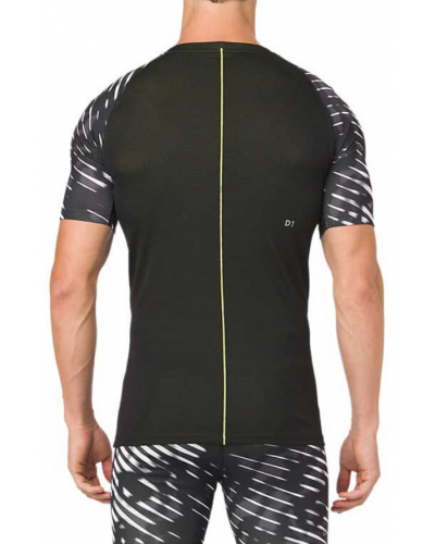 Чоловіча футболка для бігу ASICS BASE LAYER G SS TOP (2031A471-001) чорний колір, розмір S