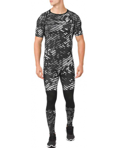 Чоловіча футболка для бігу ASICS BASE LAYER G SS TOP (2031A471-001) чорний колір, розмір S