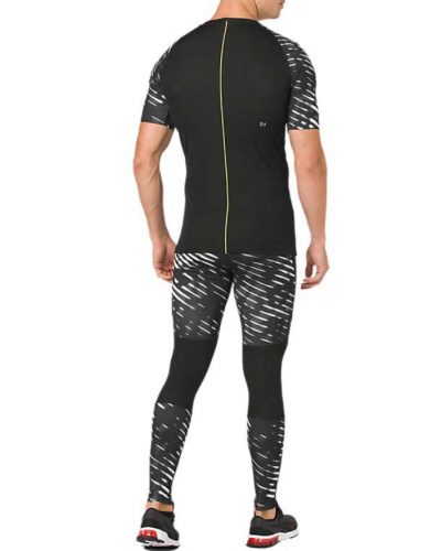 Чоловіча футболка для бігу ASICS BASE LAYER G SS TOP (2031A471-001) чорний колір, розмір S