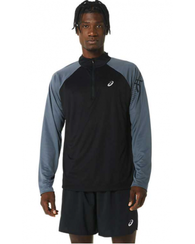 Чоловічий лонгслів для бігу Asics ICON LS 1/2 ZIP (2011C732-001) розмір L