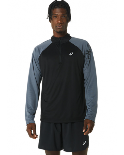 Чоловічий лонгслів для бігу Asics ICON LS 1/2 ZIP (2011C732-001) розмір S