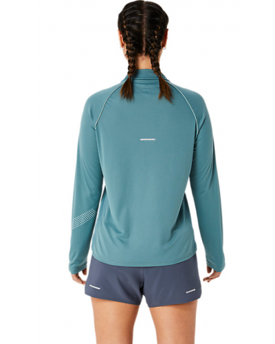 Жіночий лонгслів для бігу Asics ICON 1/2 ZIP LS TOP (2012C867-400) синій колір, розмір S