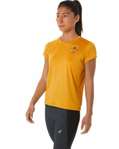 Жіноча футболка для бігу Asics FUJITRAIL LOGO SS TOP (2012C395-801) помаранчевий колір, розмір M