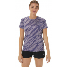 Жіноча футболка для бігу Asics CORE ALL OVER PRINT SS TOP (2012C646-503) фіолетовий колір, розмір S