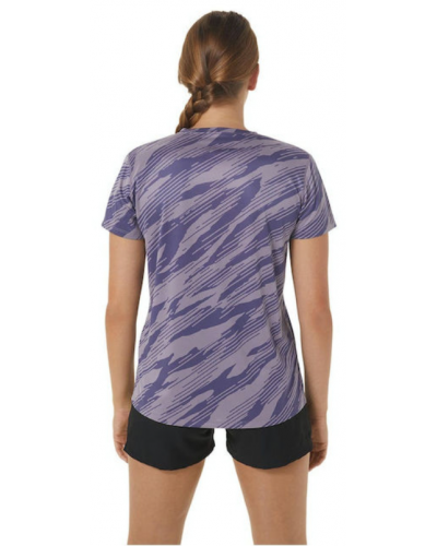 Жіноча футболка для бігу Asics CORE ALL OVER PRINT SS TOP (2012C646-503) фіолетовий колір, розмір S