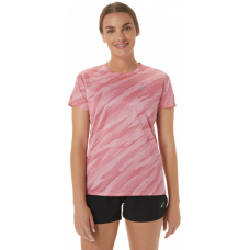 Жіноча футболка для бігу Asics CORE ALL OVER PRINT SS TOP (2012C646-705) рожевий колір, розмір M