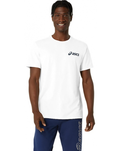 Чоловіча футболка для занять спортом Asics CHEST LOGO SS TEE (2031E659) білий колір, розмір M