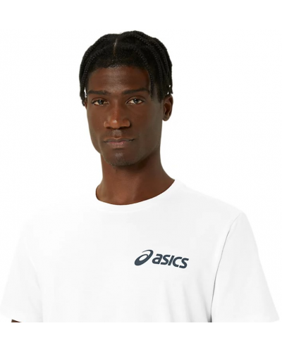 Чоловіча футболка для занять спортом Asics CHEST LOGO SS TEE (2031E659) білий колір, розмір M