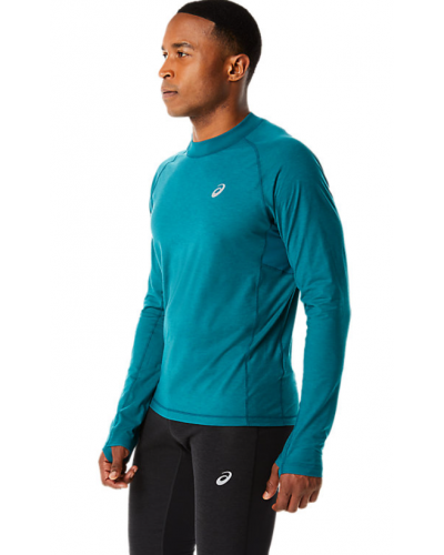 Чоловічий лонгслів для бігу Asics WINTER RUN LS TOP (2011C399-300) синій колір, розмір S