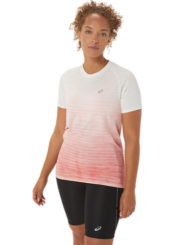 Жіноча футболка для бігу Asics SEAMLESS SS TOP (2012C385-100) білий колір, розмір XS