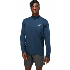 Чоловічий лонгслів для бігу Asics CORE LS 1/2 ZIP TOP (2011C333-400) синій колір, розмір 2XL