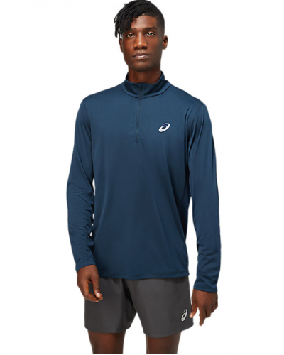 Чоловічий лонгслів для бігу Asics CORE LS 1/2 ZIP TOP (2011C333-400) синій колір, розмір 2XL