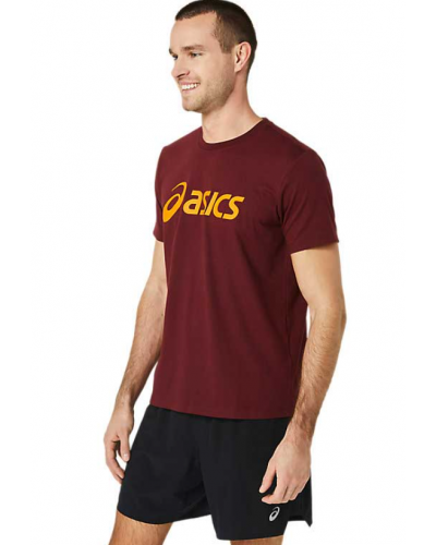 Чоловіча футболка для бігу Asics ASICS BIG LOGO TEE (2031A978-604) бордовий колір, розмір XL