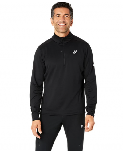 Лонгслів для бігу Asics ROAD WINTER 1/2 ZIP MID LAYER (2011D108-001) чорний колір, розмір S