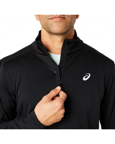 Лонгслів для бігу Asics ROAD WINTER 1/2 ZIP MID LAYER (2011D108-001) чорний колір, розмір L