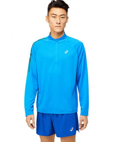 Чоловічий лонгслів для бігу Asics ICON LS 1/2 ZIP (2011B053-404) синій колір, розмір S