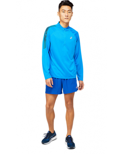 Чоловічий лонгслів для бігу Asics ICON LS 1/2 ZIP (2011B053-404) синій колір, розмір S