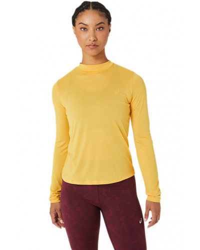 Жіночий лонгслів для бігу Asics RUNKOYO MOCK NECK LS TOP (2012C389-750) жовтий колір, розмір XL