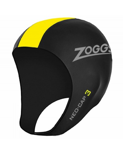 Шапка для тріатлону Zoggs Neo Cap чорно-жовта S/M