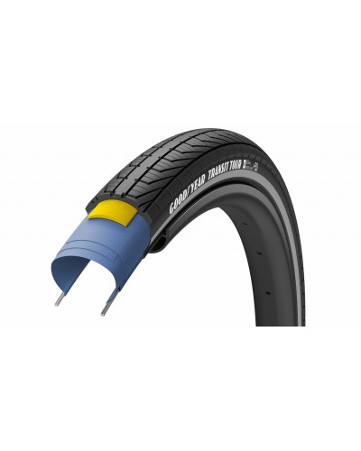 Покрышка 700x35 (35-622) GoodYear TRANSIT Tour S3:Shell, Black Reflect