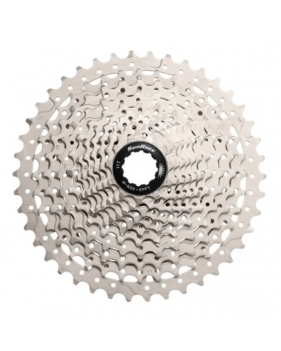 Кассета 11-k 11-46T SUN RACE MS7 MTB, стальной паук, Metallic Silver