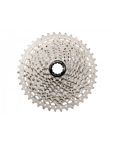 Кассета 10-k 11-40T SUN RACE MS2 MTB, стальной паук, Metallic Silver