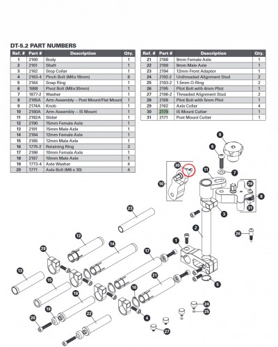 Фреза Park Tool 2179 для торцювання кріплення дискового гальма,Is Mount для DT-5.2