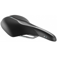 Седло Selle Royal SCIENTIA R2 Relaxed, 3D skingel, обивка Black gummy/Black mokka, 289х196мм, 485г, рейлы сталь + Curva suspension, unisex, чёрное