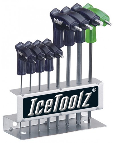 Набор ключей Ice Toolz 7M85 шестигранников д/мастер. 2x2.5x3x4x5x6x8 мм, с рукоятками и закругленным концом