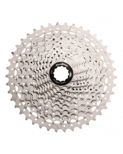 Кассета 11-k 11-51T SUN RACE MS8 MTB, алюминиевый паук, Metallic Silver