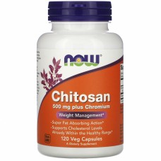 Снижение веса NOW Foods Chitosan plus 500 мг - 120 веган капс (814147)