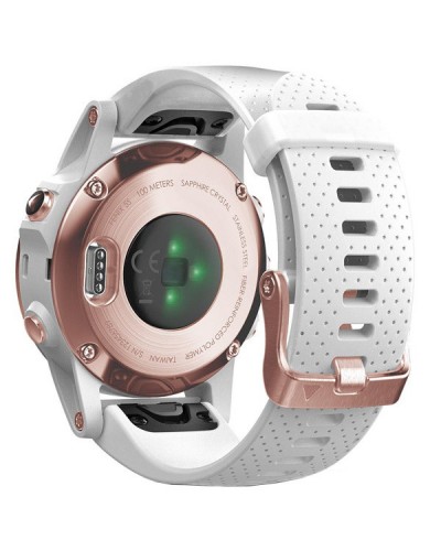 Мультиспортивные GPS-часы Garmin Fenix 5s Sapphire розовое золото с белым браслетом (010-01685-17)