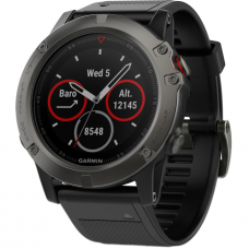Спортивные часы Garmin Fenix 5X Sapphire Slate Gray с черным ремешком