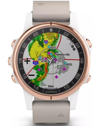 Спортивные часы Garmin D2 Delta S Aviator with Beige Leather Band (010-01987-30)