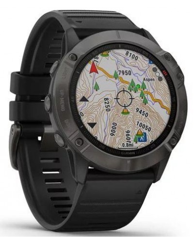 Спортивные часы Garmin Fenix 6X Sapphire - carbon grey DLC with black band (010-02157-11)