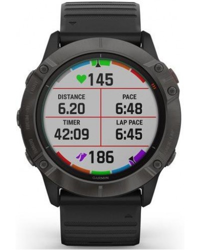 Спортивные часы Garmin Fenix 6X Pro Solar Titanium Carbon Gray DLC