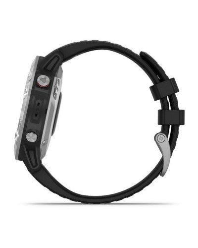Спортивные часы Garmin Fenix 6 Silver with Black Band (010-02158-00)