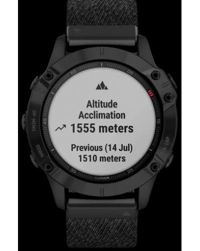 Спортивные часы Garmin Fenix 6 Sapphire Black DLC with Heathered Black Nylon Band