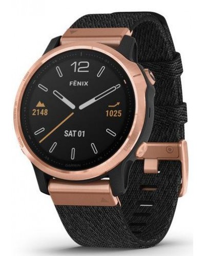 Спортивные часы Garmin Fenix 6S Rose Gold-tone with Heathered Black Nylon Band