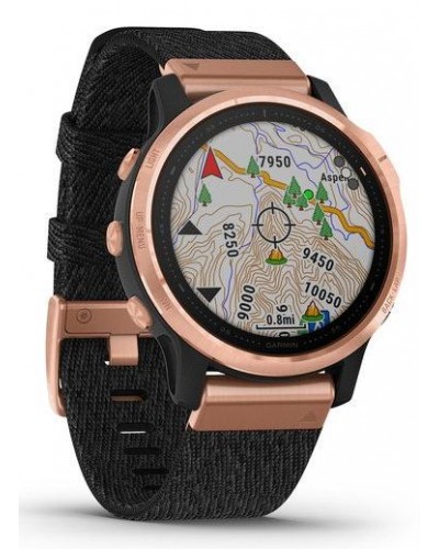 Спортивные часы Garmin Fenix 6S Rose Gold-tone with Heathered Black Nylon Band